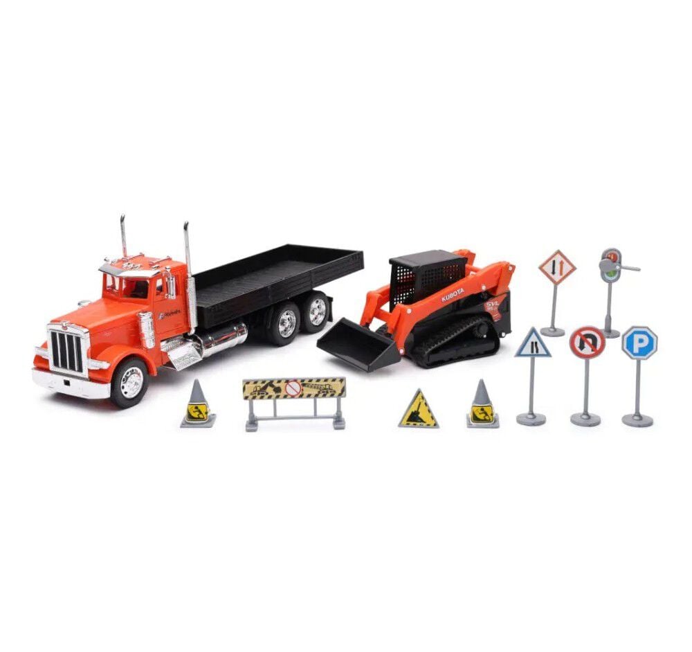 Kubota SVL95-2S 1:32 Scale Miniature Toy Track Loader Set with Truck – 77700-12091