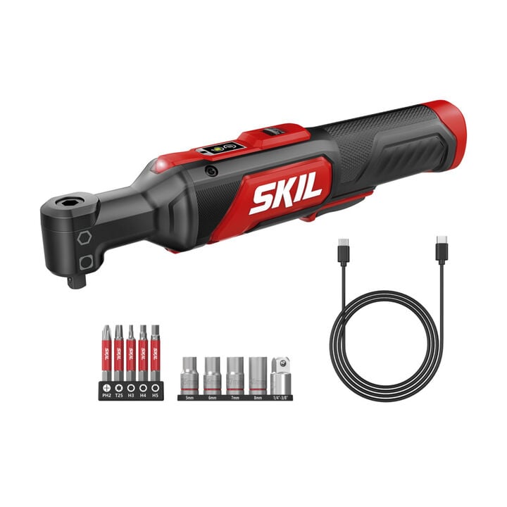 SKIL PWR CORE GO Dual Drive Ratchet Wrench with 10 Piece Bit Set
