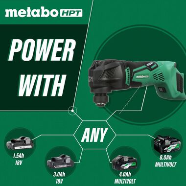 Metabo HPT 18V Brushless Lithium Ion Oscillating Multi-Tool (Bare Tool), large image number 4