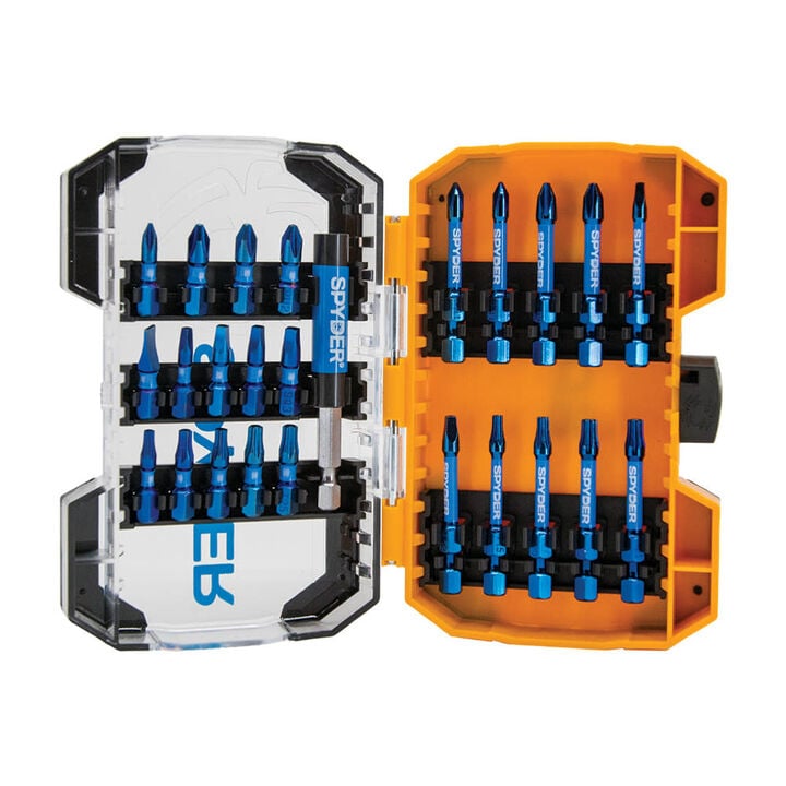 Spyder Screwdriver and Impact Driver Bit Set, 25 Pieces