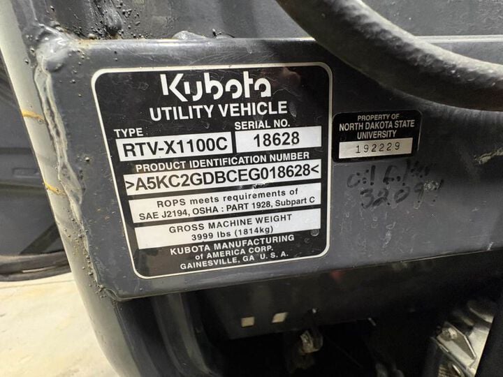 Kubota RTV-X1100CW-H 24.8HP Diesel Utility Vehicle Used 2015, large image number 13