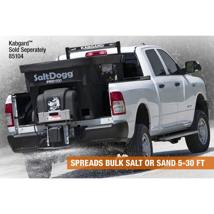Buyers Products Company SaltDogg PRO1500 1.5 Cubic Yard Electric Poly Hopper Spreader with Pintle Chain Conveyor, large image number 2