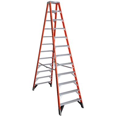 Werner 12 Ft. Type IAA Fiberglass Twin Ladder, large image number 0
