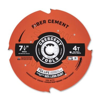 Crescent Circular Saw Blade 7 1/4in x 4 Tooth Fiber Cement