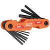 Klein Tools Folding Hex Key Set, 9-Key, SAE, small image number 1