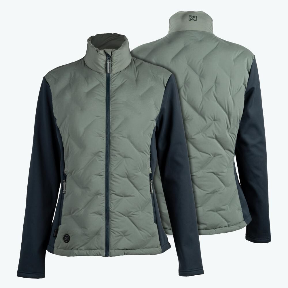 Mobile Warming Womens Aria Hybrid Green and Black Heated Jacket Kit Size Large – MWWJ66740425