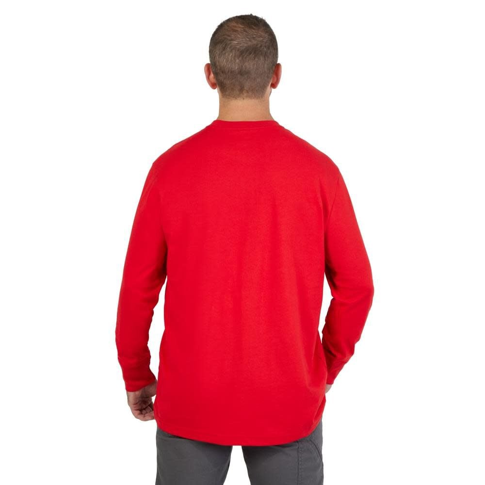 Milwaukee Heavy Duty T-Shirt Big Logo Long Sleeve Red, large image number 7
