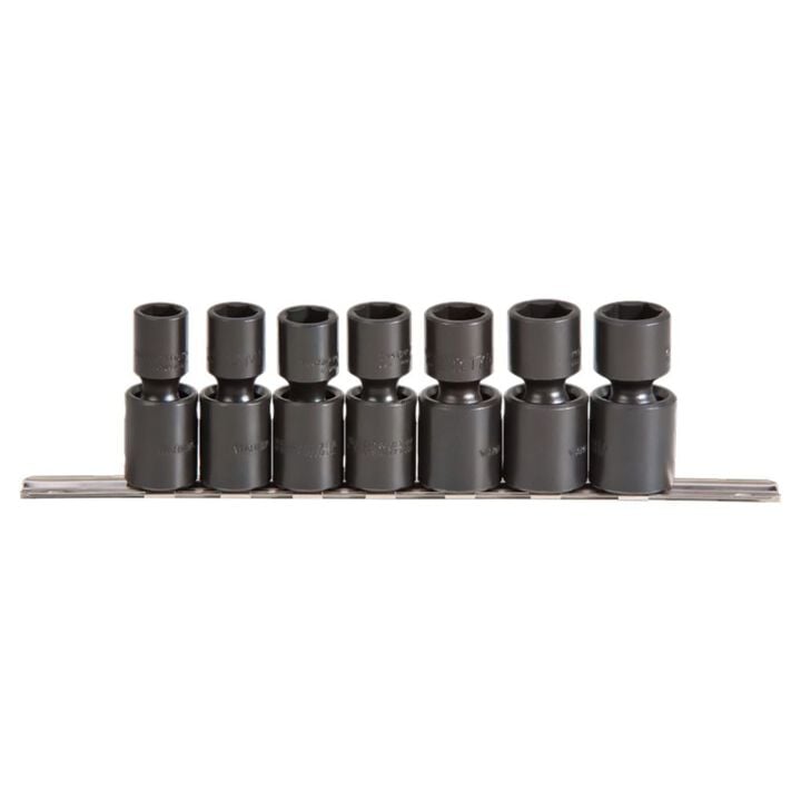 Proto 1/2in Drive 6pt Metric Universal Impact Socket Set 7pc, large image number 0