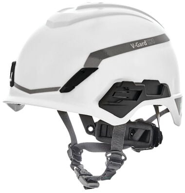MSA Safety Works V Gard H1 Safety Helmet Novent White Fas Trac III Pivot