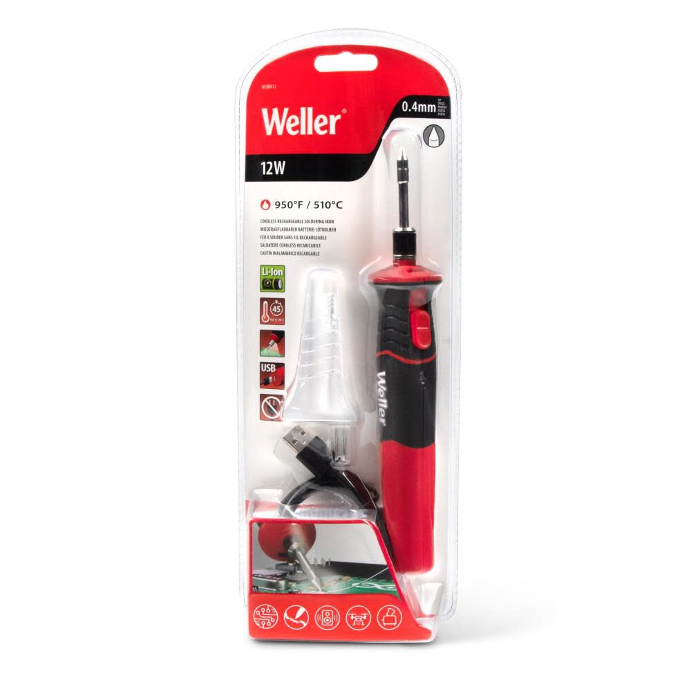 Weller 12W Cordless Rechargeable Soldering Iron Lithium Ion Battery Powered, large image number 4