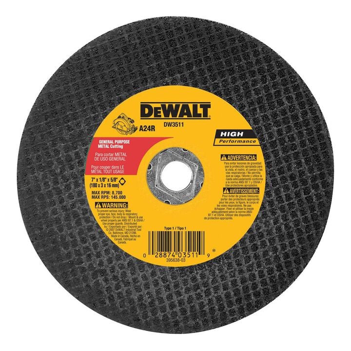 DEWALT 7-in x 1/8-in Abrasive Metal-Cutting Saw Blade