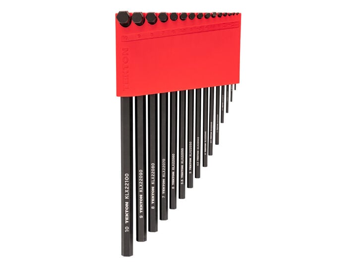 Tekton Flat End Hex L-Key Set with Holder, 15-Piece (1.3-10 mm)