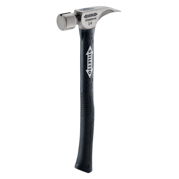Stiletto 14 oz Titanium Milled Face Hammer with 18 in. Hybrid Fiberglass Handle
