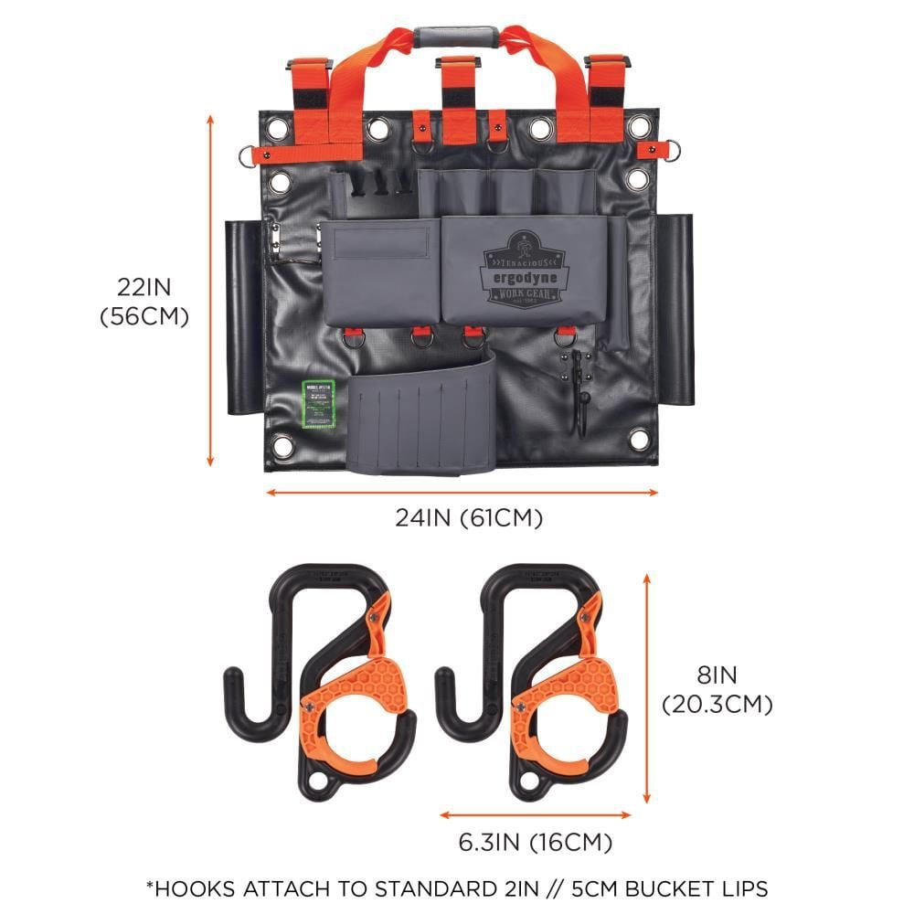 Ergodyne Arsenal 5711 Bucket Truck Tool Board with Bucket Hooks Kit Gray, large image number 6