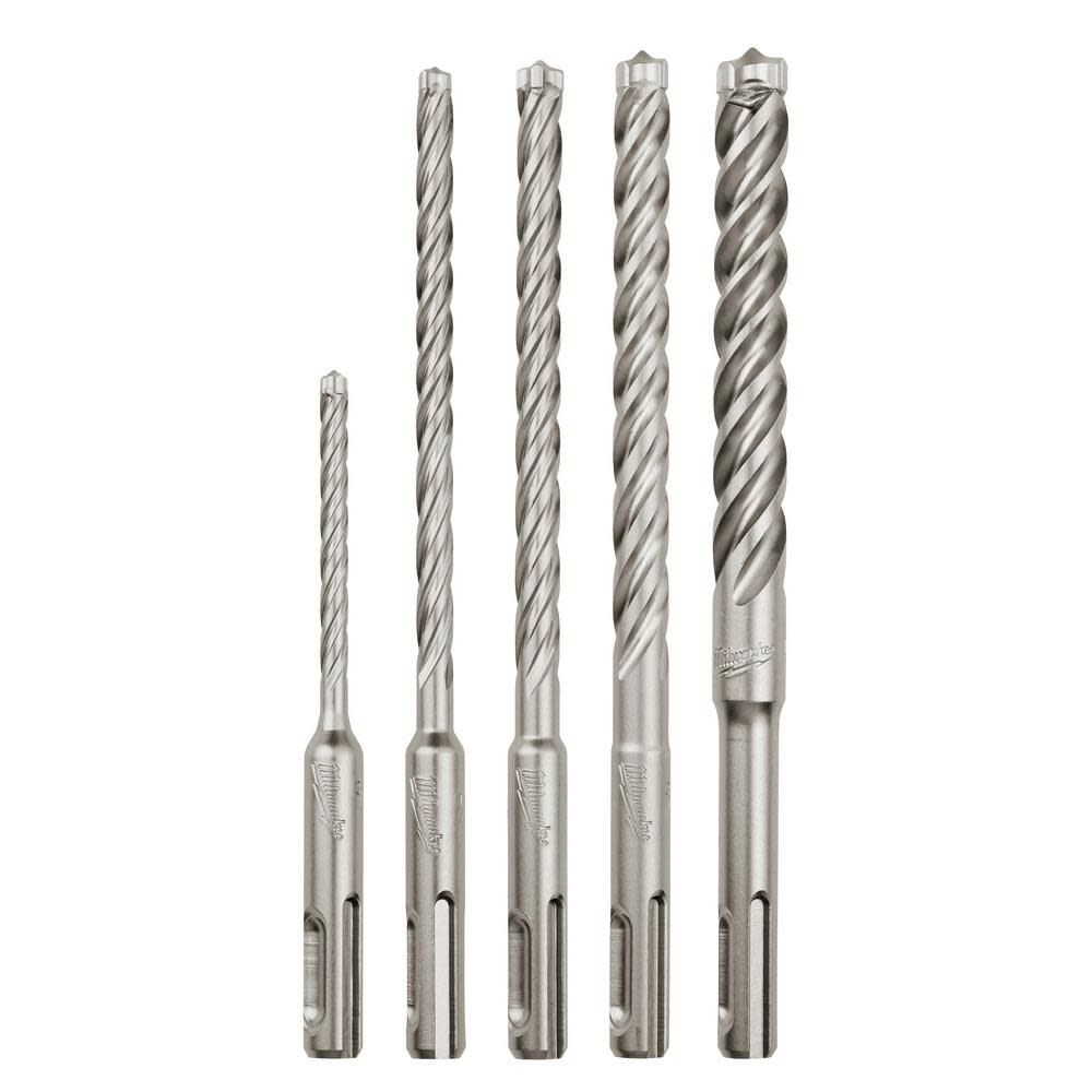 Milwaukee 5 Piece MX4 4 Cutter SDS Plus Rotary Hammer Drill Bit Kit 48 20 7498 Acme Tools