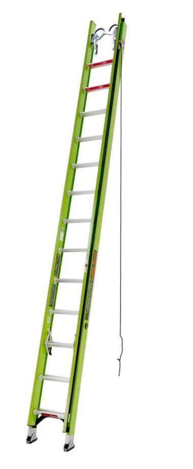 Little Giant Safety HyperLite 28 Ft. - IAA Fiberglass Extension Ladder with CH V-Rung and Claw