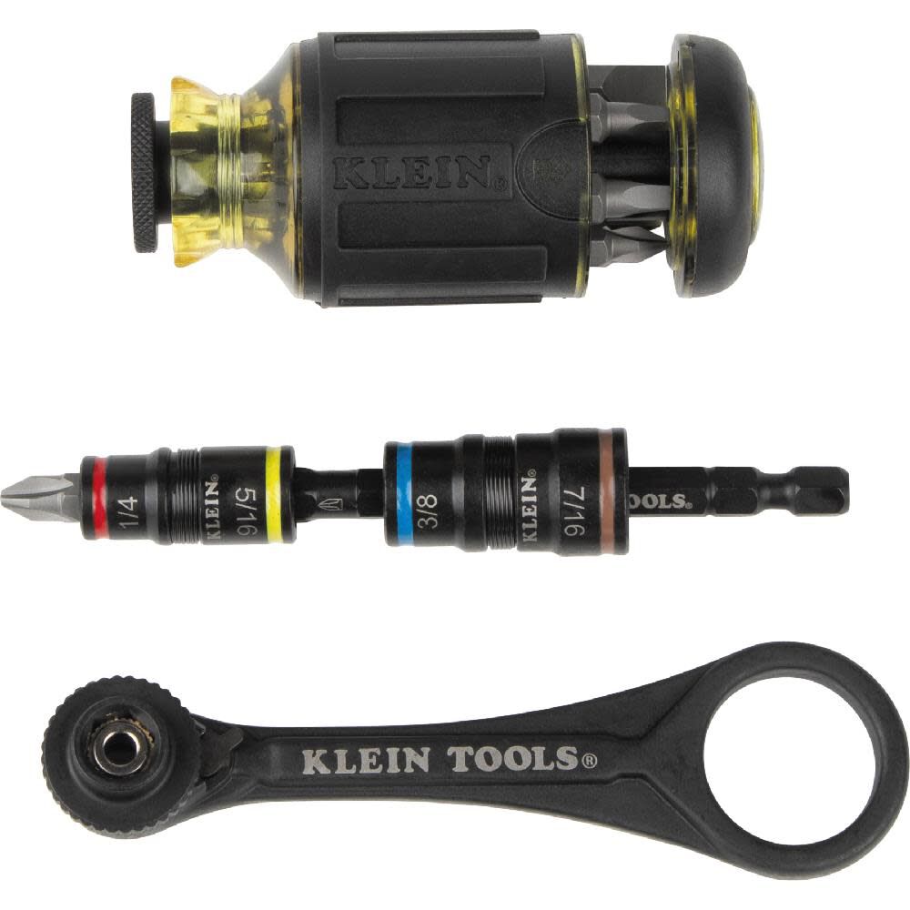 【超歓迎】 Klein Tools Mini-Ratchet & Multi-Bit Driver Set 85515HD 棚・シェルフ・ラック