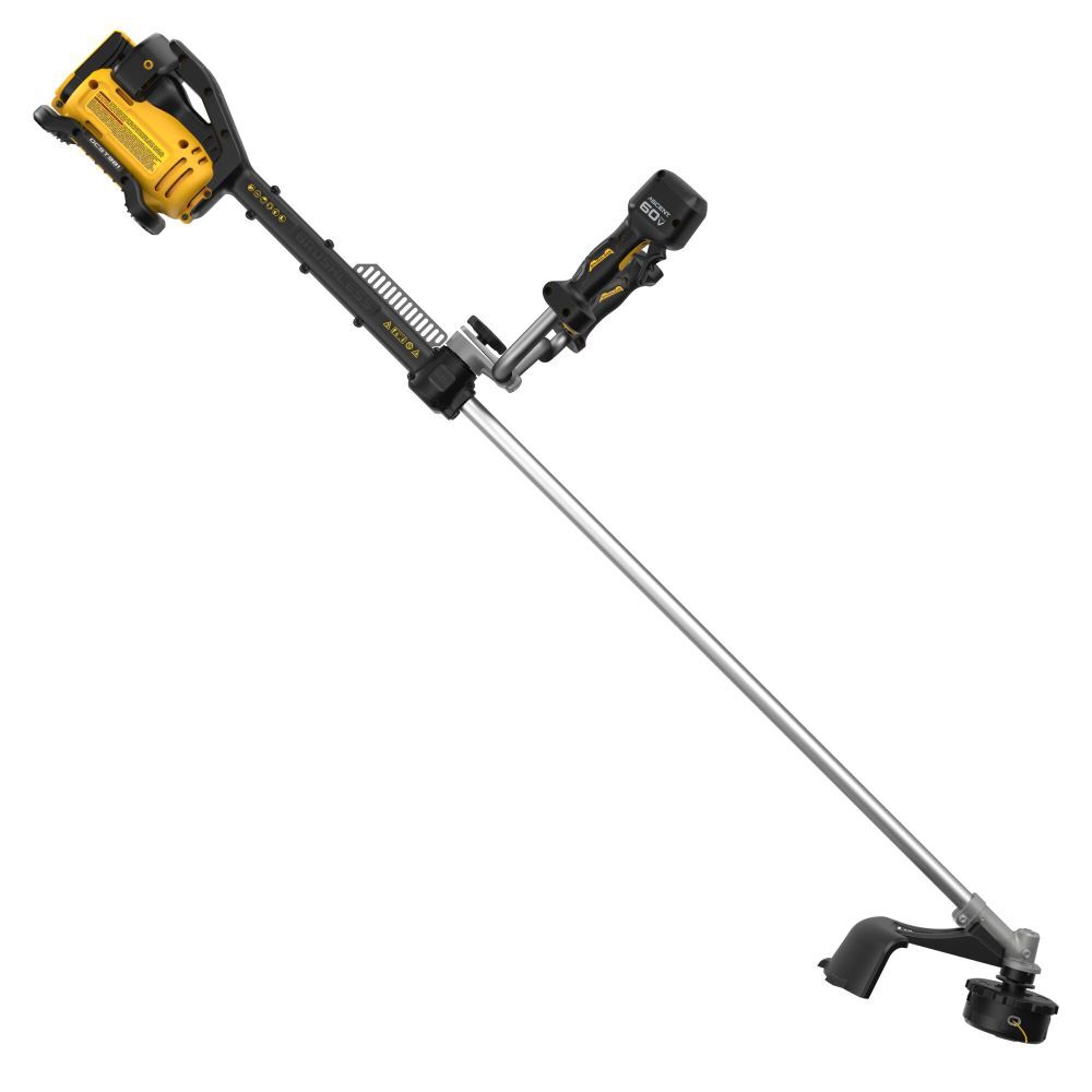 DEWALT 60V String Trimmer With Bike Handle Brush Cutter Conversion Kit & Dual Shoulder Harness Bundle, large image number 2
