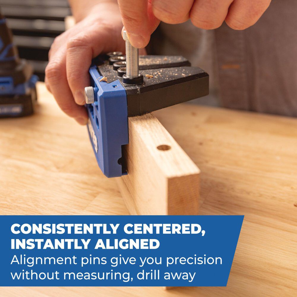 Kreg 1/4 inch, 3/8 inch, and 1/2 inch Dowel Jig Kit with (52) 1/4 inch, (32) 3/8 inch, and (22) 1/2 inch Dowels, large image number 5