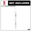 Milwaukee 4 in. 6 TPI Bi-Metal Jig Saw Blades 5PK, small image number 3