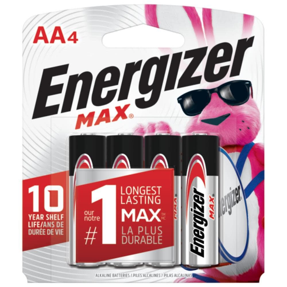 Energizer MAX Alkaline AA Batteries 4 Pack, large image number 1