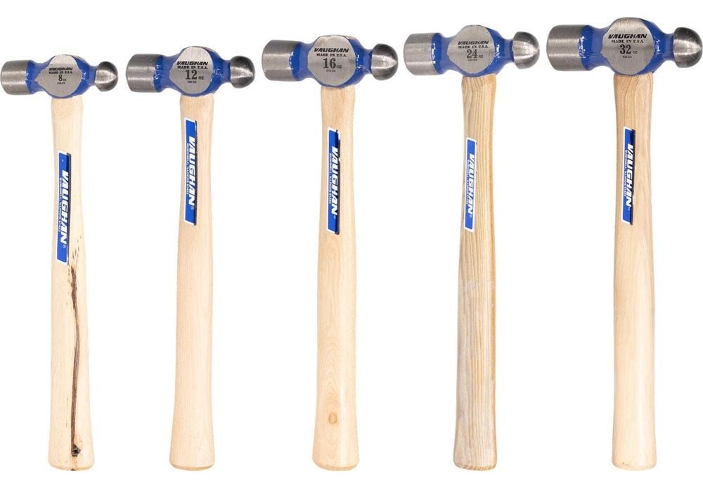 Vaughan 5-Piece Ball Pein Hammer Set with Hickory Handles, large image number 2