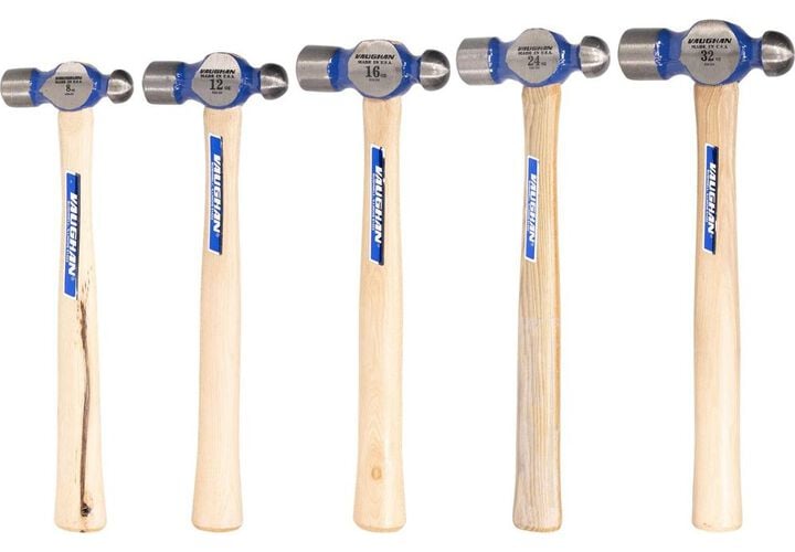 Vaughan 5-Piece Ball Pein Hammer Set with Hickory Handles, large image number 1