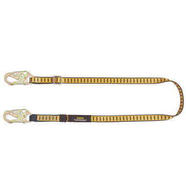 DEWALT 6 ft Adjustable Work Positioning Lanyard with Steel Snap Hooks
