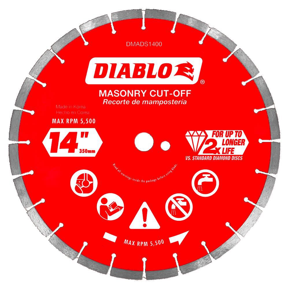 Diablo Tools 14 Inch Segmented Rim Diamond Cut-Off Blade for Masonry, large image number 1