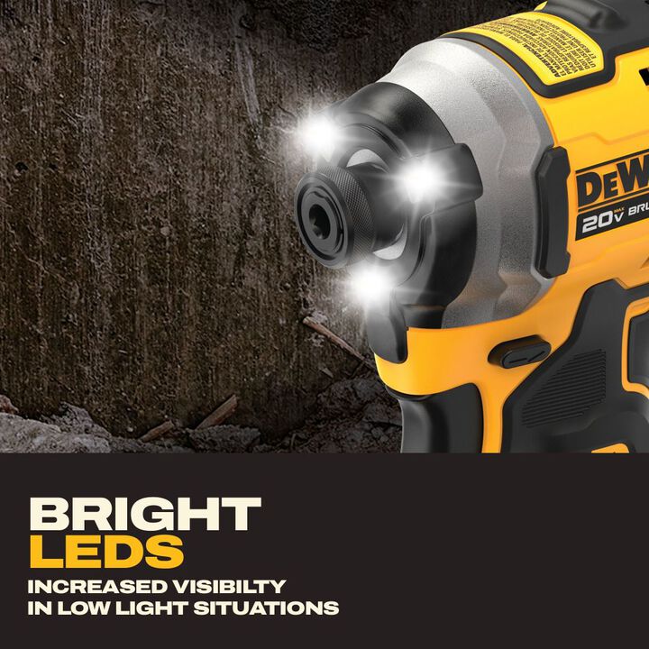 DEWALT 20V MAX ATOMIC 3-Speed 1/4 Inch Impact Driver Kit & 20V Max Compact Hammer Drill/Driver Bundle, large image number 7