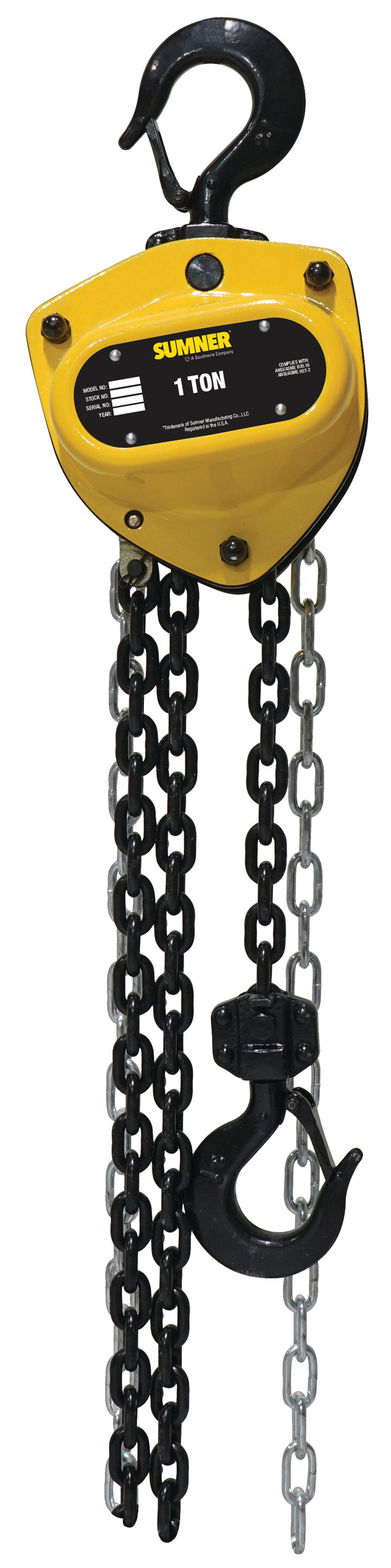 Sumner PCB100C20 1 Ton Chain Hoist 20 Ft.