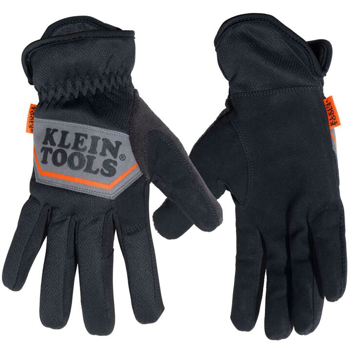 Klein Tools Lightweight General Purpose Gloves Black and Gray Medium