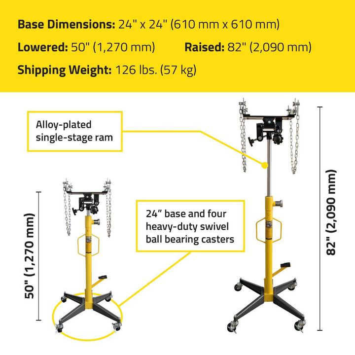 Ranger RTJ-1100 1/2-Ton Capacity Transmission Jack, large image number 6