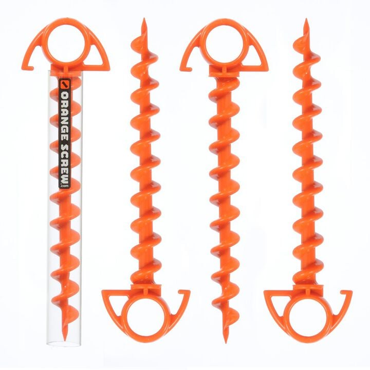 Nite Ize Screw Small Ground Anchor Orange 4 Pieces