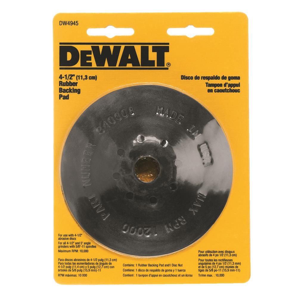 DEWALT 4-1/2-in x 5/8 to 11 Rubber Backing Pad, large image number 4