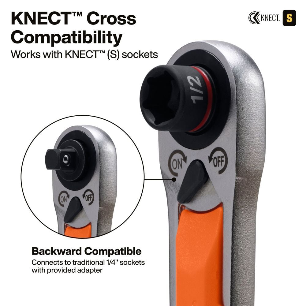 Klein Tools KNECT 6 Inch Adjustable Wrench with Pass-Through Ratchet Set 10 Pieces, large image number 7