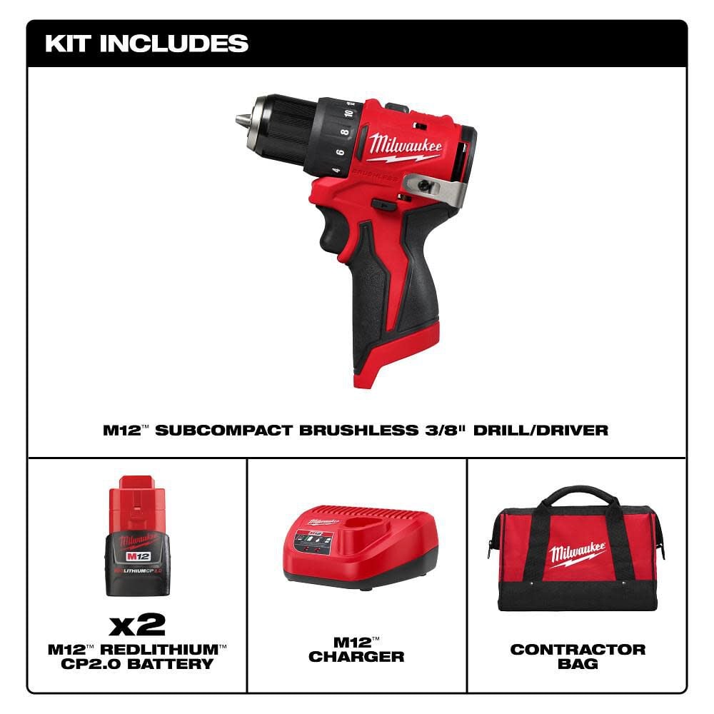 Milwaukee M12 Subcompact Brushless 3 8 Inch Drill Driver Kit 3401 22 Simolary simolary.com 7