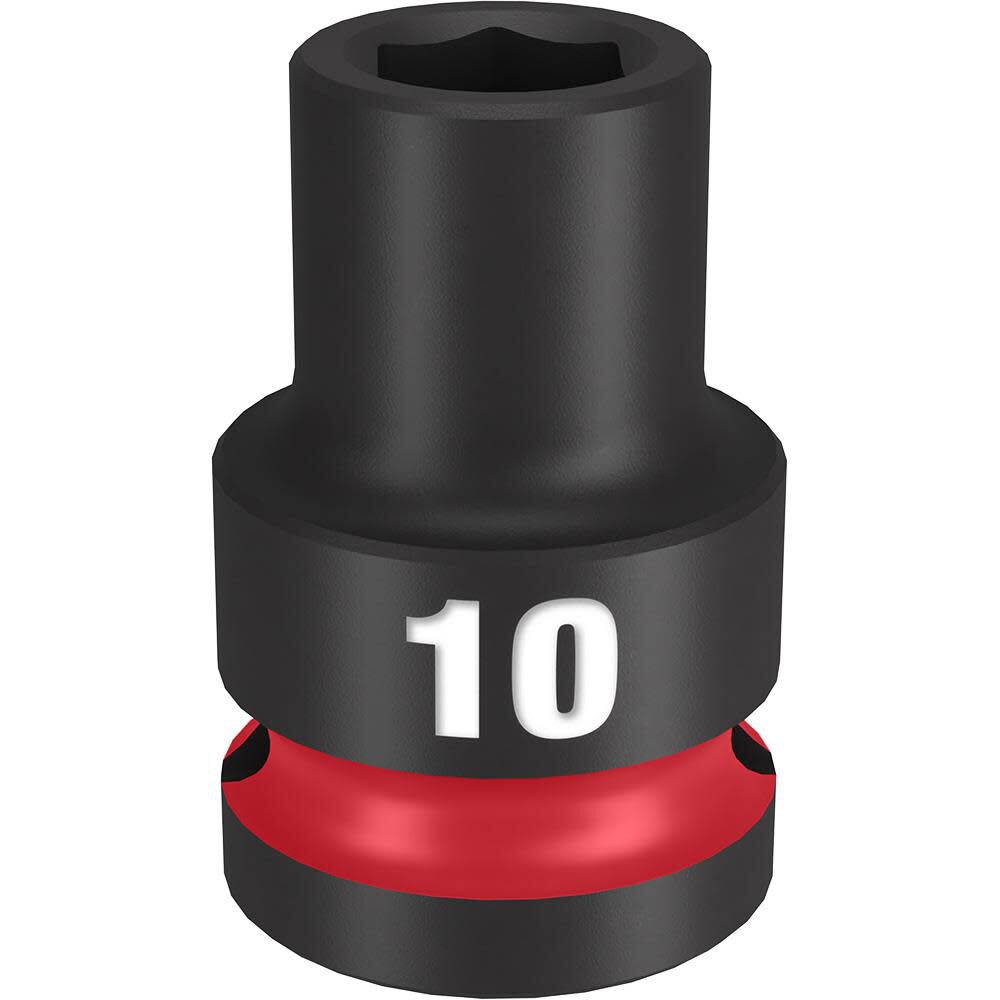 Milwaukee Impact Socket 1/2in Drive 10mm Standard 6 Point, large image number 1