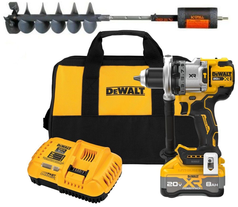 Power through the ice with the ultimate drilling bundle – the K-Drill EXT Ice Auger paired with the 20V MAX XR Brushless Cordless 1/2 in. Hammer