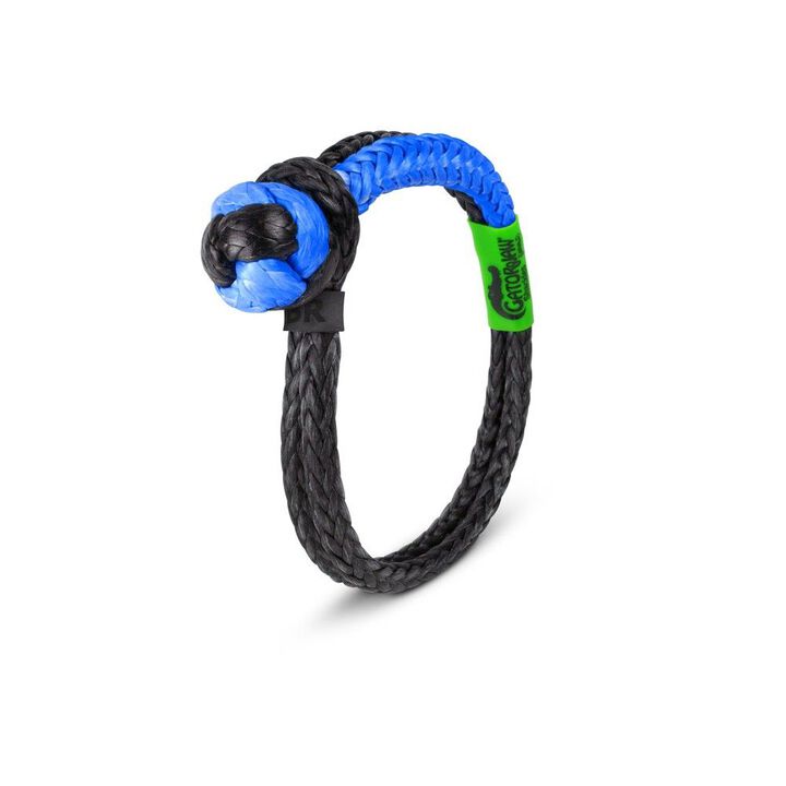 Bubba Rope 3/8 Inch NexGen PRO Gator-Jaw Synthetic Soft Shackle, Blue and Black
