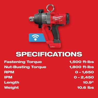 Milwaukee M18 FUEL 1 in High Torque Impact Wrench with ONE-KEY (Bare Tool), large image number 7