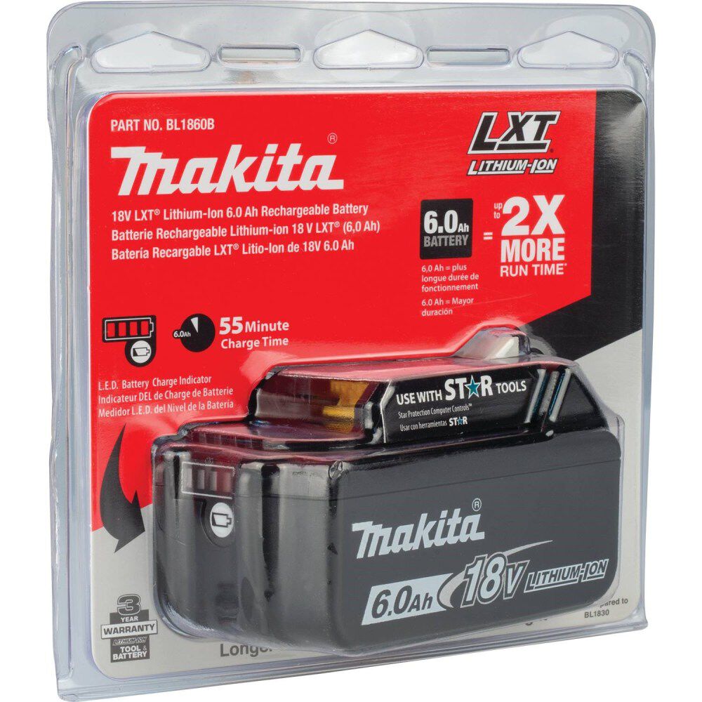 Makita 18 Volt 6.0 Ah LXT Lithium-Ion Battery 10 Pieces, large image number 4