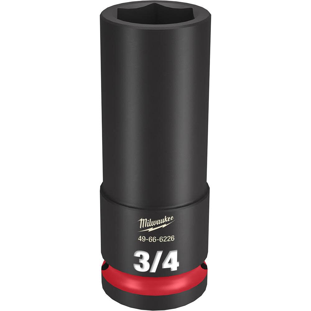 Milwaukee SHOCKWAVE Impact Duty Socket 1/2in Drive 3/4in Deep 6 Point, large image number 1