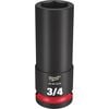 Milwaukee SHOCKWAVE Impact Duty Socket 1/2in Drive 3/4in Deep 6 Point, small image number 1