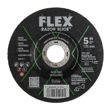 FLEX 5 Inch RAZOR SLICE Cut-Off Disc 10pk