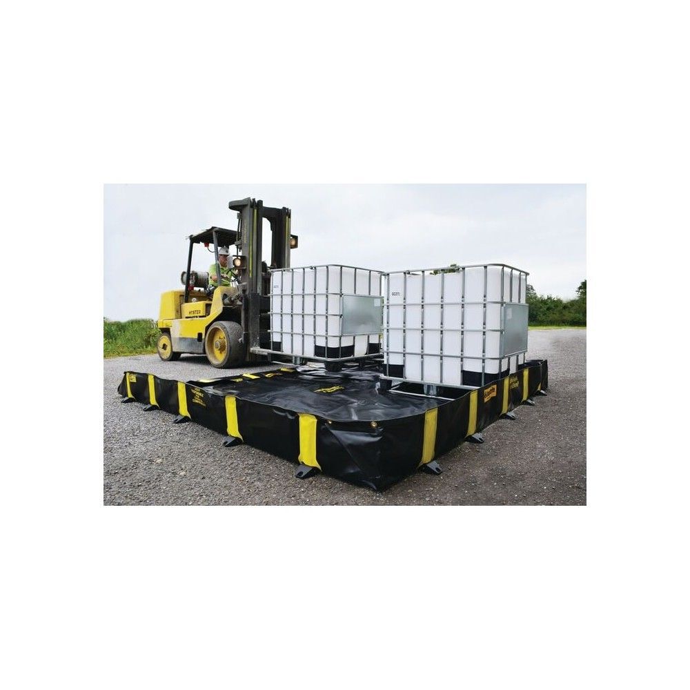 Justrite 745 Gallon Spill Drive Over Berm 10 ft x 10 ft x 12 in Black, large image number 7