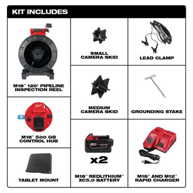 Milwaukee M18 120 ft Pipeline Inspection System Kit, large image number 1