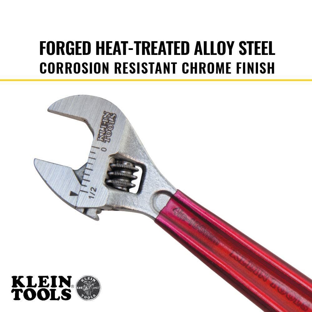 Klein Tools 4 Inch Precision Adjustable Wrench, large image number 4