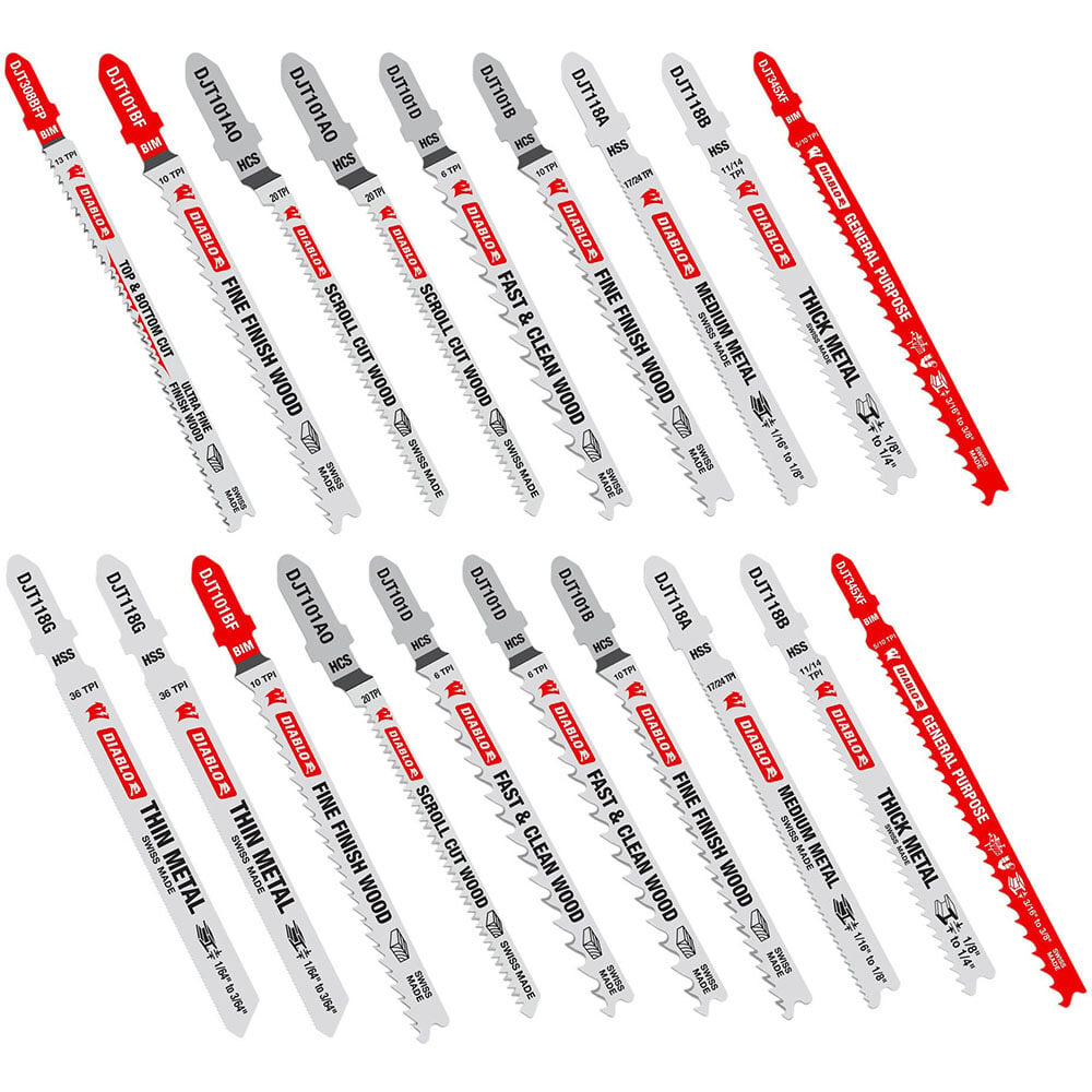 Diablo Tools 20 pc T-Shank Jig Saw Blade Set for Wood & Metal (20-Piece), large image number 1