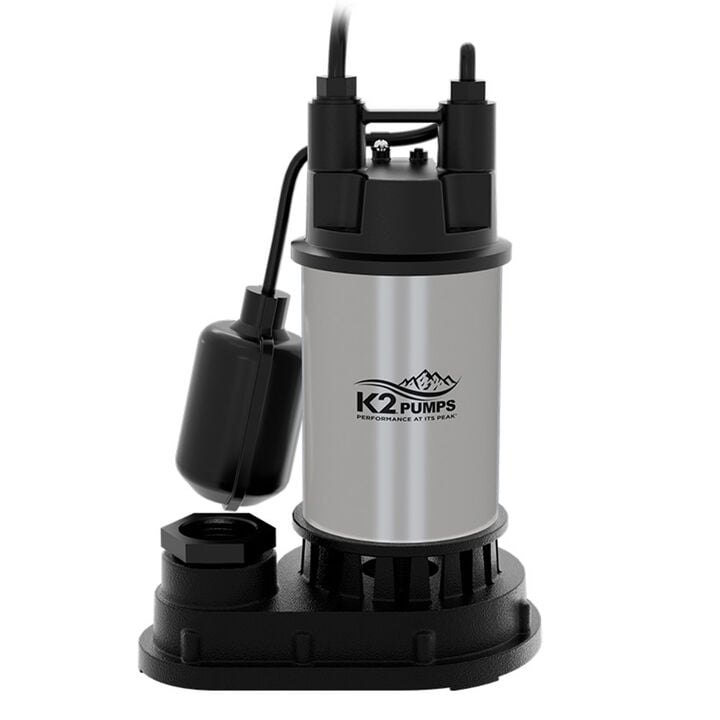 K2 Pumps Sump Pump 1/2 HP Stainless Steel with Direct in Tethered Switch, large image number 1
